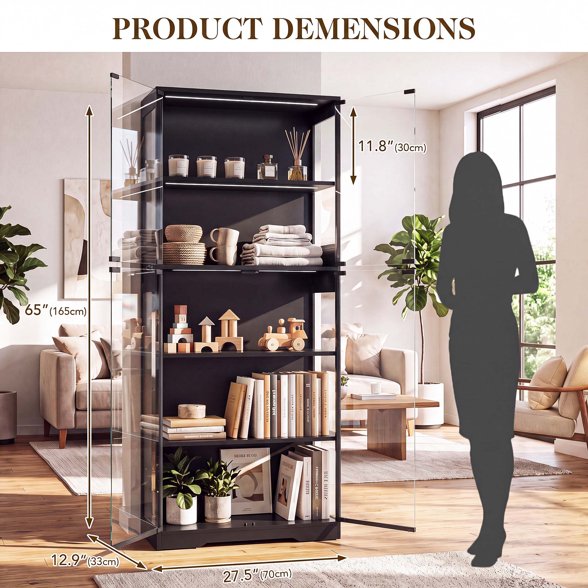TCGBKAF 5-laags vitrinekast me - Glass Cabinet Display recensie en prijs