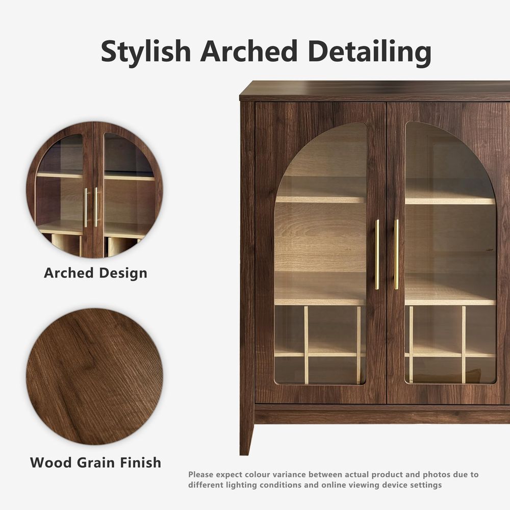 Hoge opbergkast met gegroefde  - Glass Cabinet Display recensie en prijs
