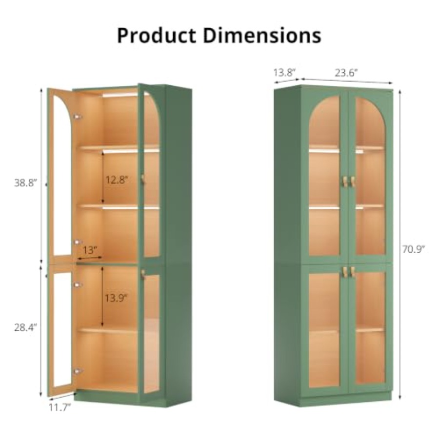 Woonkamerkast met gehard glaze - Glass Cabinet Display recensie en prijs