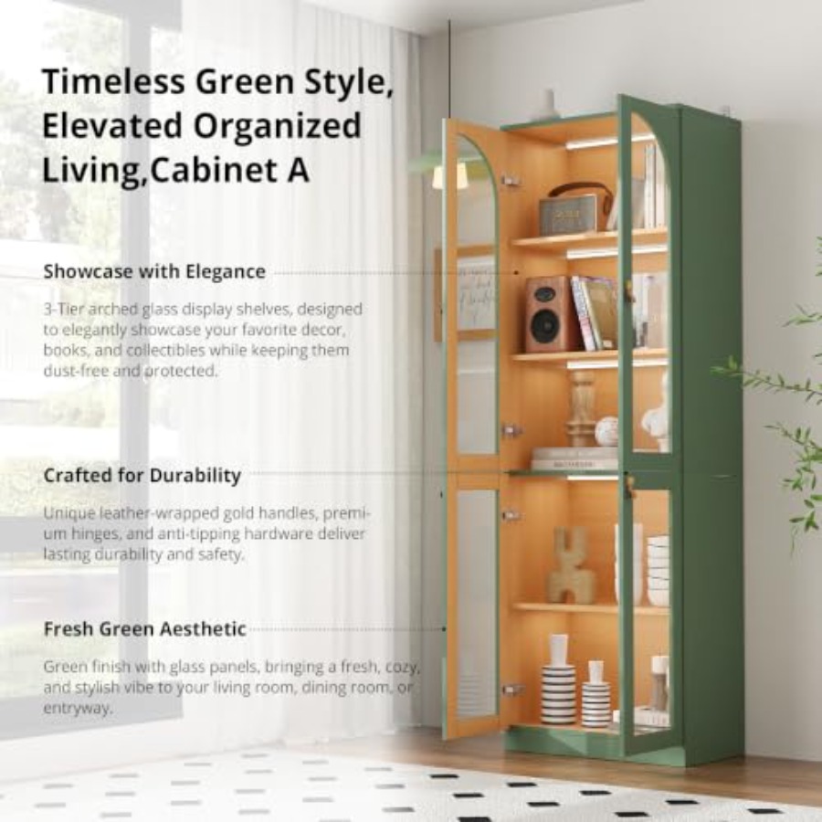Woonkamerkast met gehard glaze - Glass Cabinet Display recensie en prijs
