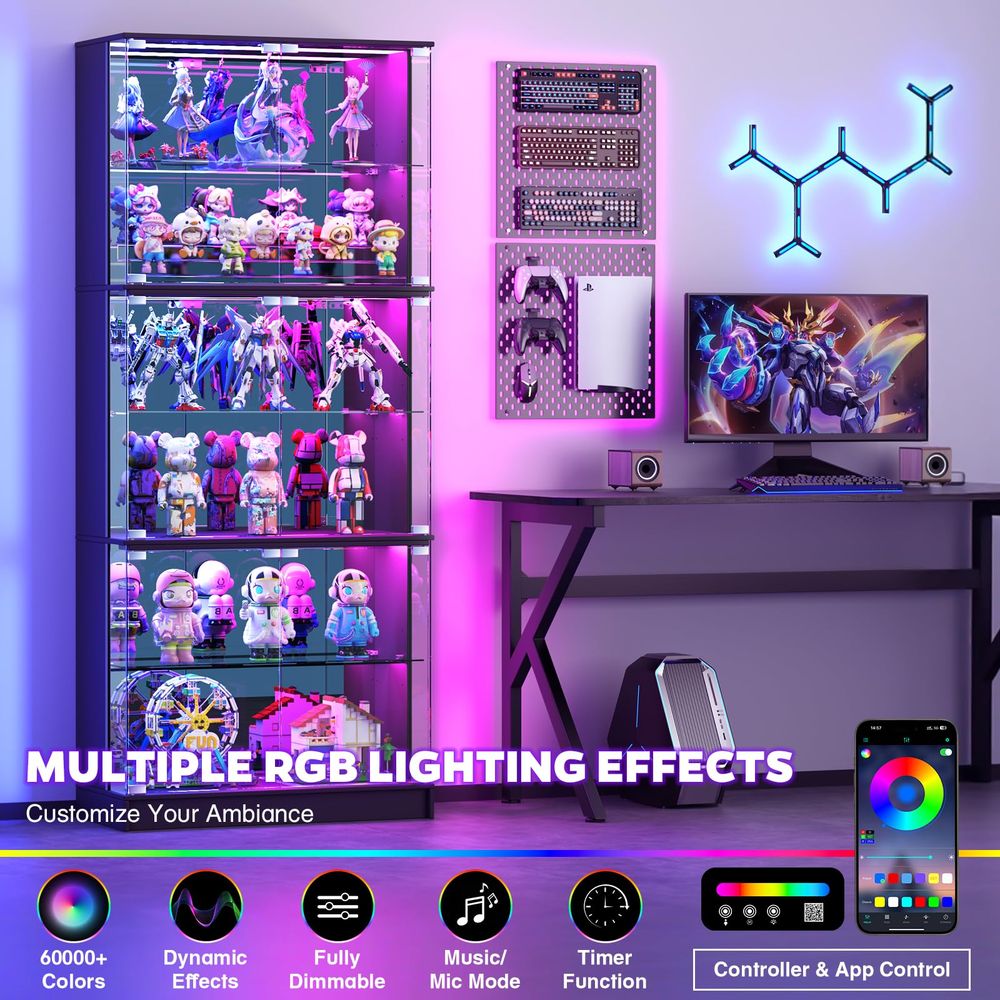 Vitrinekast met glazen deuren, - Glass Cabinet Display recensie en prijs