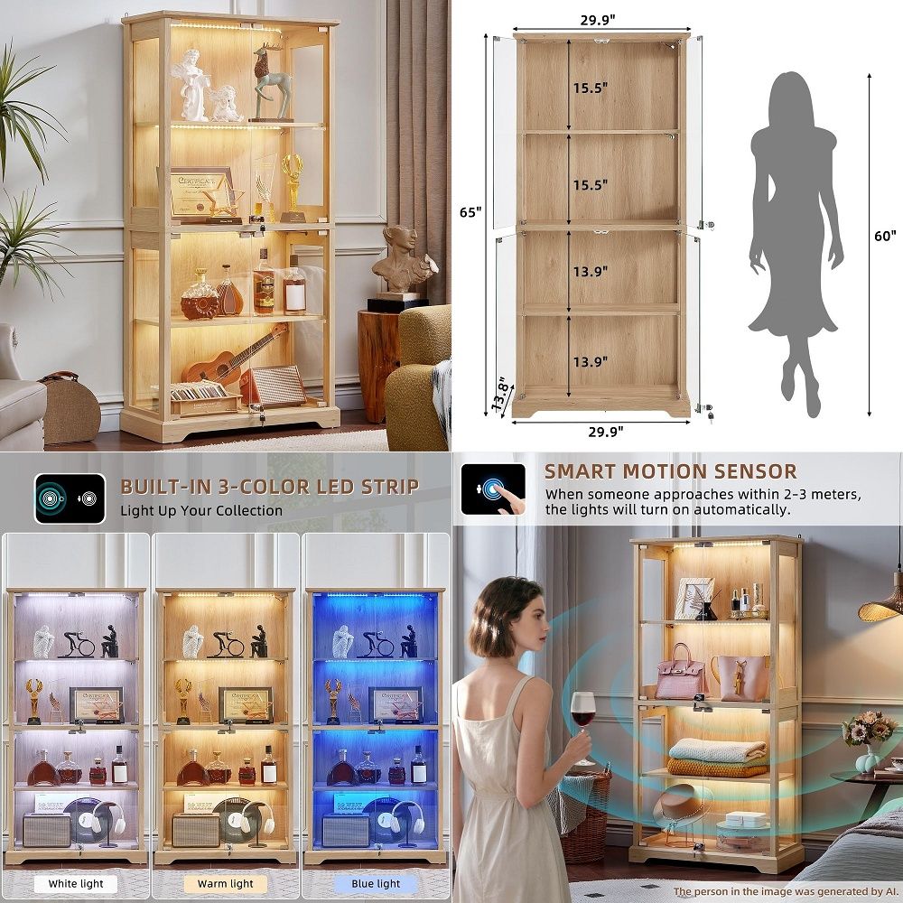 Boerderijstijl glazen vitrinek - Glass Cabinet Display recensie en prijs