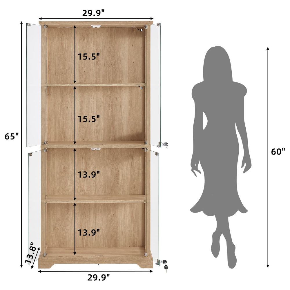 Boerderijstijl glazen vitrinek - Glass Cabinet Display recensie en prijs