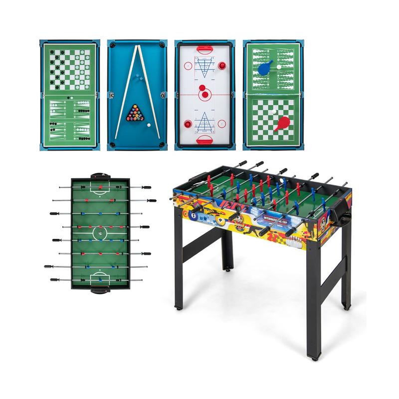 12-in-1 combigametafelset met  - Air Hockey Table recensie en prijs
