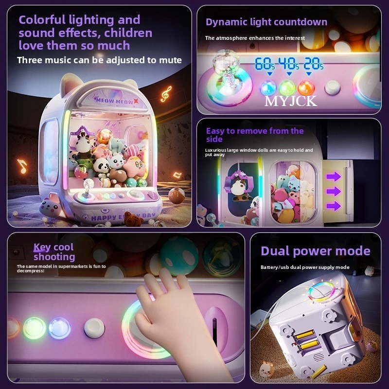 DIY Paarse Automatische Pop Ma - Claw Crane Machine recensie en prijs