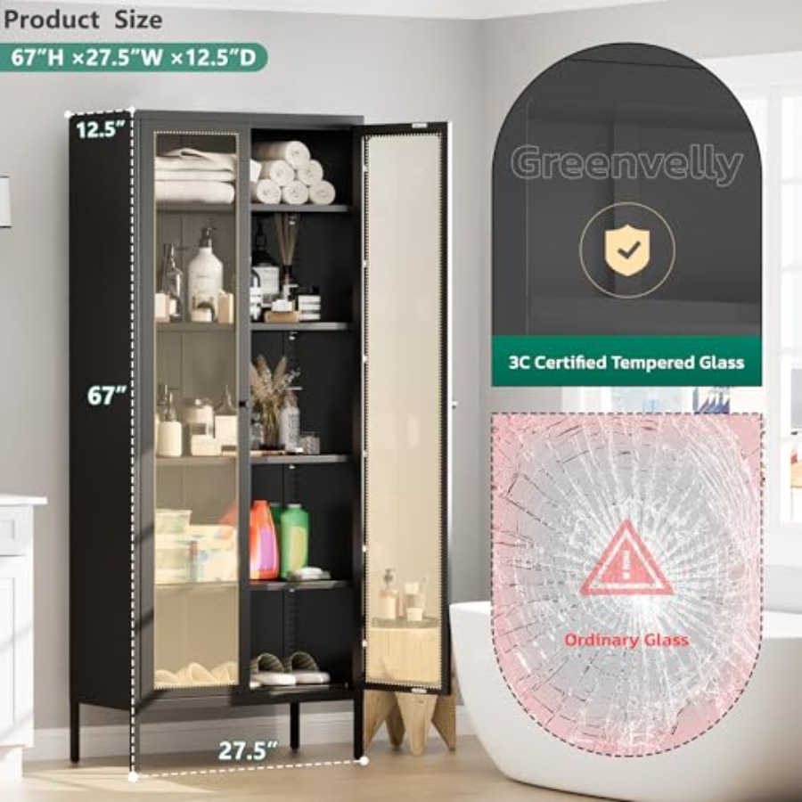 67 Metalen displaykast met gla - Glass Cabinet Display recensie en prijs