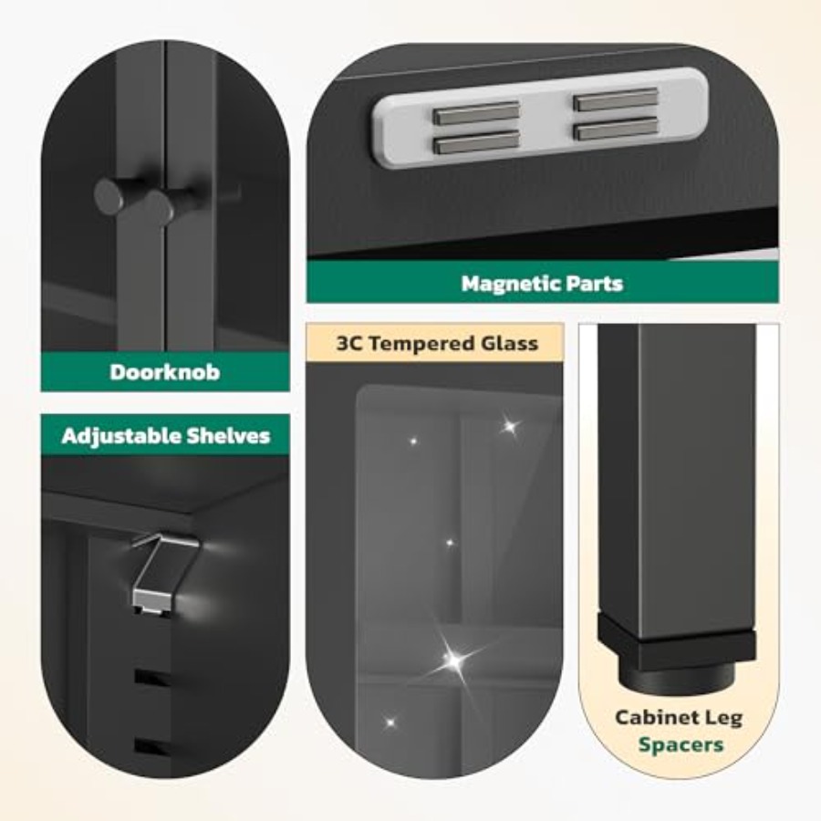 67 Metalen displaykast met gla - Glass Cabinet Display recensie en prijs